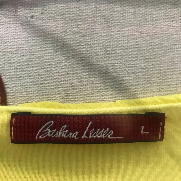 Canary yellow Blouse with cape accent Sz L - Picture 6 of 8